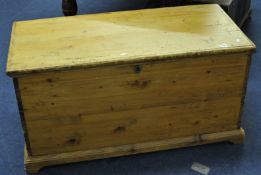 A pine blanket chest