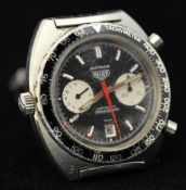 A Gents Heuer Autavia Stainless steel automatic gentleman`s wristwatch Chronograph