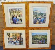 A set of 4 Limited Edition prints, MARGARET LOXTON 1314/1950, 28cm x 34cm each with certificates and