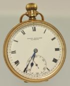 9ct Gold open face pocket watch S.Edgecumbe dated 1934 No 6245