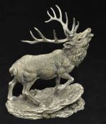 A modern Mappin & Webb filled silver stag 17cm with box