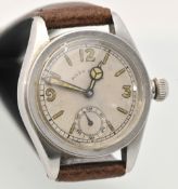 Gents small size Rolex Oyster wrist watch, stamped `Sgt. Etherbridge R.E`, impressed number