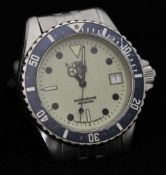 A Gents Tag Heuer `Night Divers` wrist watch, with original box, purchased from new circa 1985, (