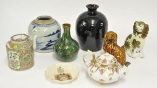 A collection of 19th century and later pottery and porcelain (8)