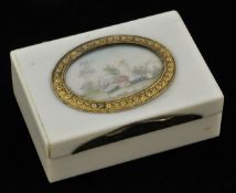 Ivory boxed miniature travel set 6.5cm long