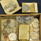 Collection of various general coinage, including silver three penny pieces etc