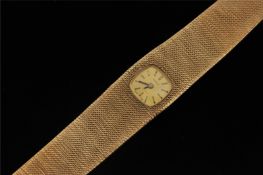 A Ladies 9ct gold Tissot wrist watch