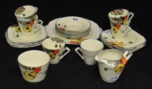 An Art Deco style Empire ware part tea service (approx 25 pieces)