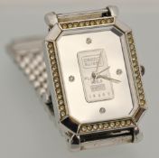 A modern Gents Ingot watch with platinum ingot
