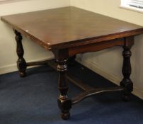 A large French draw leaf dining table, (approx 157cm closed)