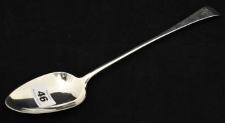 George III silver serving spoon, 32cm long, circa 1800 stamped IL, 101g