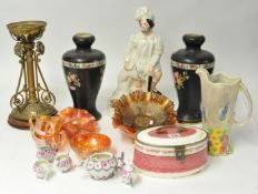 A collection of various Victorian and later items including Staffordshire Highland  figure 42cm,