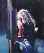 ROBERT LENKIEWICZ (1941-2002) signed Limited Edition print `Painter in the Wind/3.50am` framed,