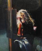 ROBERT LENKIEWICZ (1941-2002) signed Limited Edition print `Painter in the Wind - 3.50am Project 19`