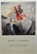 ROBERT LENKIEWICZ (1941-2002) print `The Painter with Women` poster Project 18, framed, overall 68cm