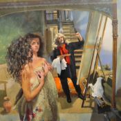 ROBERT LENKIEWICZ (1941-2002) signed Limited Edition print `Painter with Anna` framed, No 158/275,