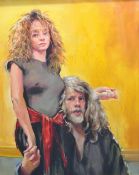 ROBERT LENKIEWICZ (1941-2002) oil on canvas `Painter with Greenie`, signed and titled to verso `