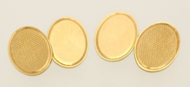 Pair gents 9ct gold cufflinks approx 10 g