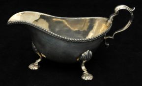 George V Silver sauceboat, London, circa 1927, Pairpoint Brothers, approx 6.58oz