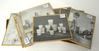 An interesting collection of nine glazed photos on English honey making 16cm x 21cm