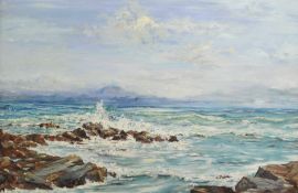 IDA INGLE, large framed seascape painting inscribed to verso `Crest And Cloud` 1966 Natal Coast,