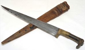 19th century Afghan Pesh-kabz dagger, 42.3cm