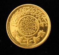 A modern Middle Eastern gold coin, 8g
