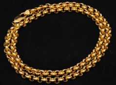 A gold necklace, 52cm long, stamped.750, 24.50g