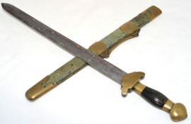 19th century Chinese jian sword, 58cm