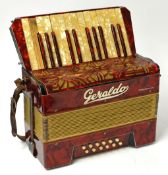German Geraldo piano accordion with case