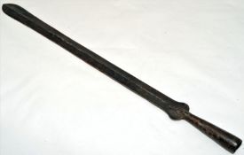 African Masai tribe lion hunting spearhead, circa early 1900s, 57.5cm