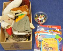 Various TV Related soft toys and collectables including Basil Brush.