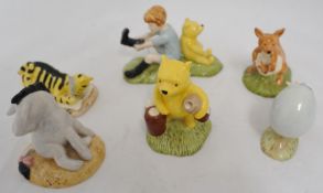 Royal Doulton Winnie The Pooh figures including WP10, WP12, WP5, WP7, WP 6, and WP 8.