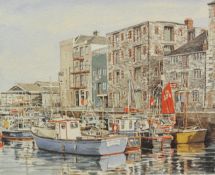 After J Weedon print `Eleven Historic Views of Old Plymouth`, A Trustcott print `Fish Quay Plymouth`