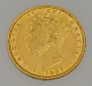 1826 George IV sovereign, G.V.F.