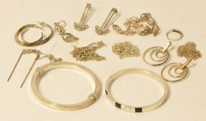 Collection of various silver jewellery (approximately 98g),t/w 9ct gold Gents signet ring, size,