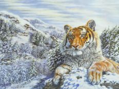 D.A.Scott Limited Edition print `Snow King` signed No 82/299 with certificate, 32cm x 43cm.