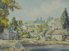 Donald Grieg (1916-2009) watercolour `Batson from the Creek, Salcombe, Devon`, 23cm x 33cm.
