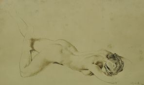 After W.R. Flint pair of nude prints, 16cm x 27cm t/w a pair of Degas prints.