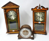 Two wall clock including 31 day together with a Smiths Enfield mantle clock (3).