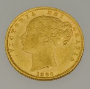 1886 Victoria Shield Back sovereign, Sydney Mint, V.F+.