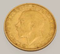 George V gold sovereign 1913.