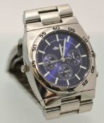 A Gents Ingersol Duo Chronograph stainless steel wrist watch with original box and papers