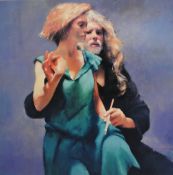 ROBERT LENKIEWICZ (1941-2002) signed print `Bella with the Painter`, Limited Edition 3/550, 49cm x