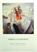 ROBERT LENKIEWICZ poster "Painter with Women" signed 69cm x 48cm