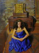 ROBERT LENKIEWICZ (1941-2002) signed print `Anna Seated` , Limited Edition 332/475, 52cm x 39cm