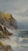RUBENS SOUTHEY two watercolours `Coastal Scenes`, signed 28cm x 15cm