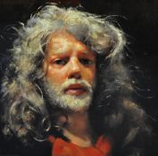 ROBERT LENKIEWICZ (1941-2002) signed print `Self Portrait` Limited Edition No 177/450, 38cm x38cm