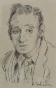 ROBERT LENKIEWICZ (1941-2002) pencil sketch circa 1970 `Portrait of a Man`, signed, 33cm x 21cm