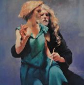 ROBERT LENKIEWICZ (1941-2002) signed print `Bella with the Painter, Study for Observations on the
